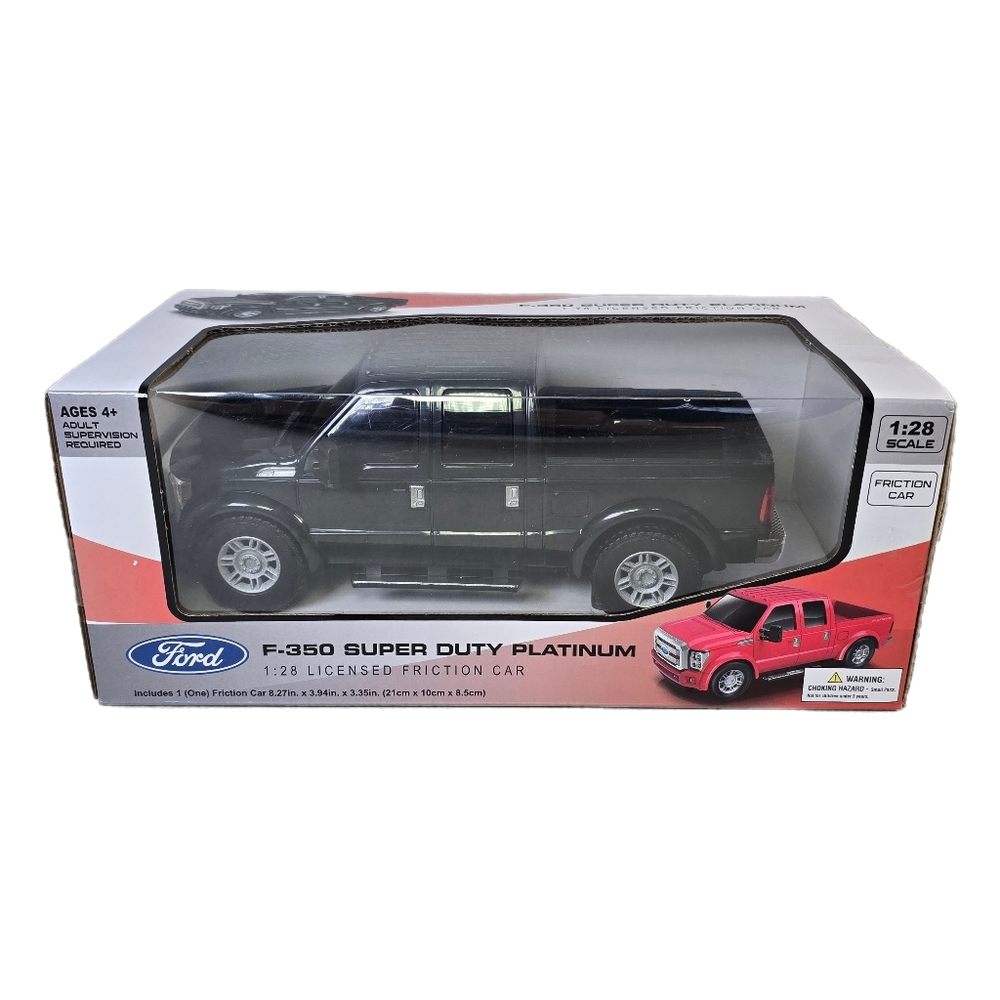 NEW Ford F-350 Super Duty Platinum 1:28 Scale Black Truck Friction Car Toy Gift